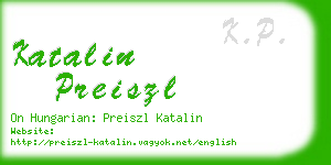 katalin preiszl business card